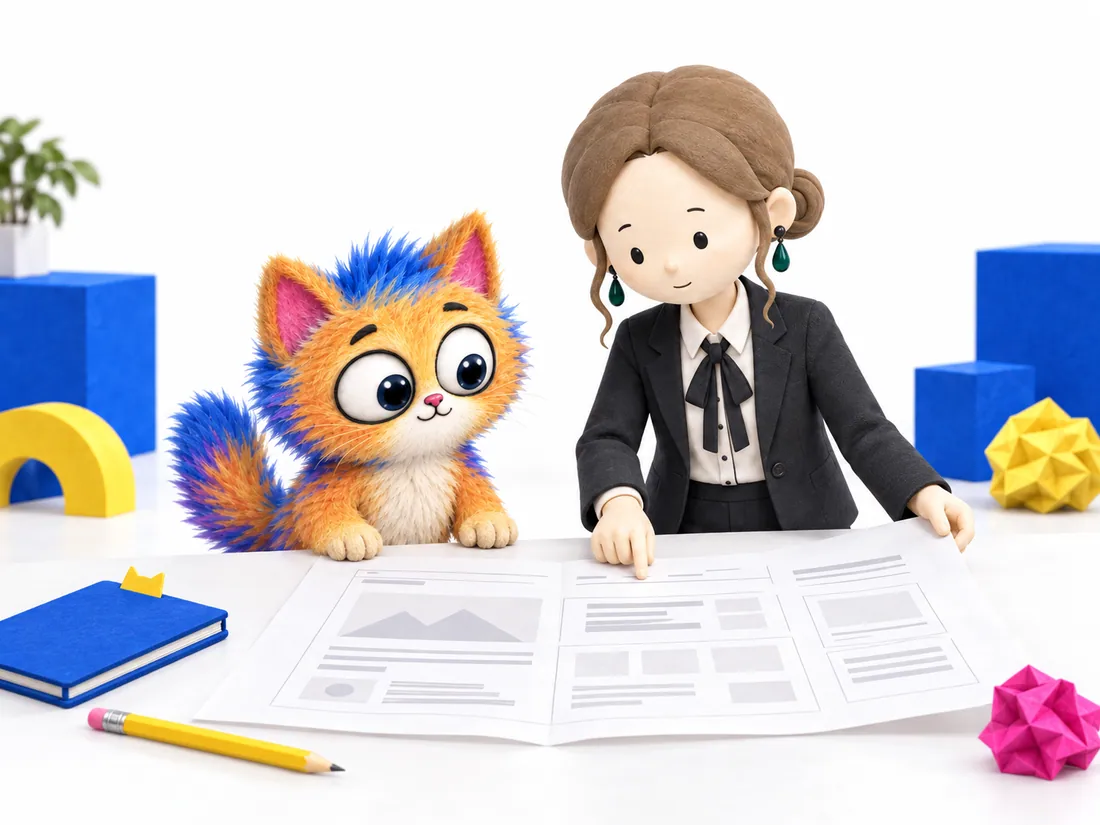 同じLPの設計図を見ながら、実務と世界観の視点で一緒に考える猫とdoちゃん